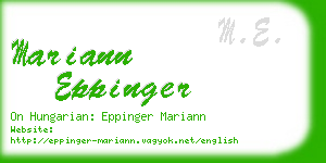 mariann eppinger business card